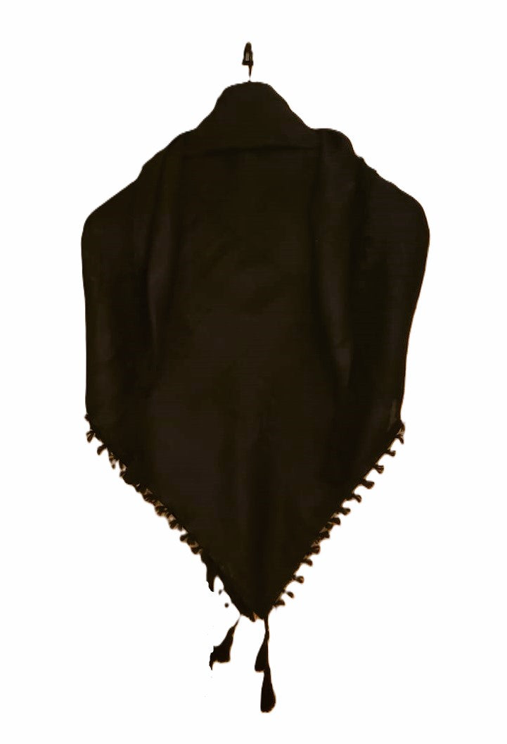 Black on Black Palestinian Style Keffiyeh