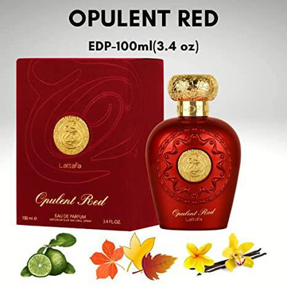 Opulent Red 100ml (3.4 oz) EDP Spray by Lattafa