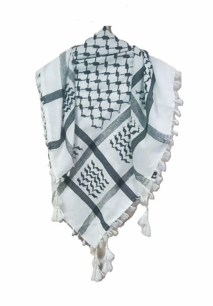 Black and White Palestinian Style Keffiyeh