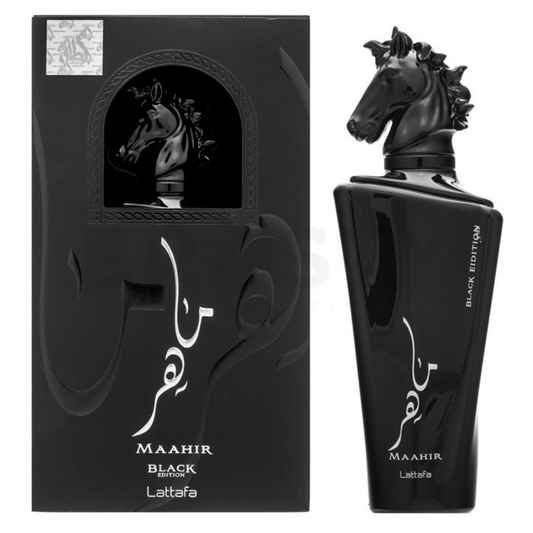 Maahir Black Edition 100ml (3.4 oz) EDP Spray by Lattafa